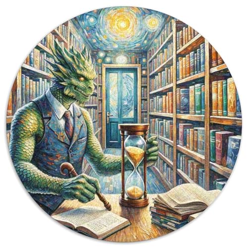 Chronologie Bibliothekarin Mit 1000 Teilen Puzzles Magische Fantasie Rund Puzzle Geeignet Ab 12 Jahren Pädagogisches Für Erwachsene Kinder Buntes Tier Geschenke 1000pcs (67.5x67.5cm) von OJASDBDJE