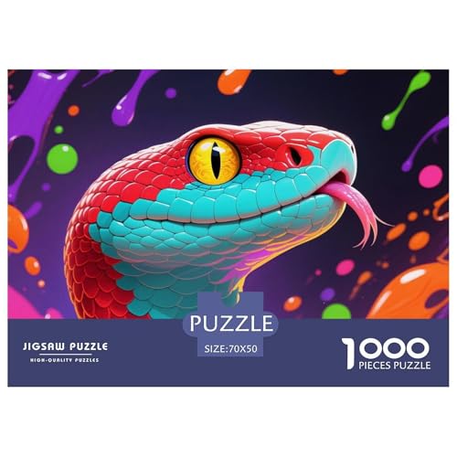 Colourful Schlange 1000 Teile Puzzle Tier Für Die Ganze Familie Entspannend Detailreich Spielzeug Lernspiel 70x50cm/1000pcs Colourful Schlange 1000 Teile Puzzle Tier Für Die Ganze Familie Entspannend Detailreich Spielzeug Lernspiel 70x50cm/1000pcs von OJASDBDJE