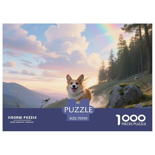 Corgi 1000 Teile Puzzle Haustier Hund Für Die Ganze Familie Entspannend Detailreich Spaß Pädagogisches Spiel 70x50cm/1000pcs von OJASDBDJE