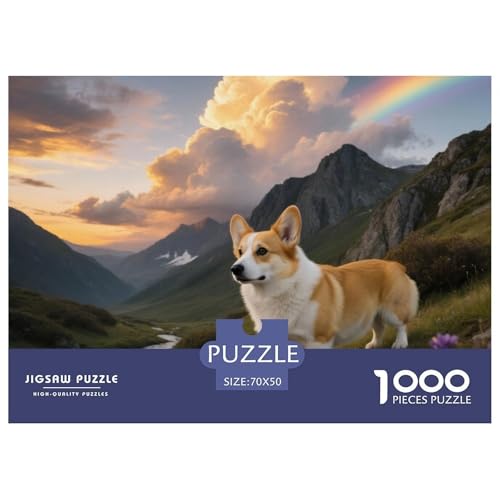 Corgi 1000 Teile Puzzle Haustier Hund Für Die Ganze Familie Entspannend Detailreich Spaß Pädagogisches Spiel 70x50cm/1000pcs von OJASDBDJE