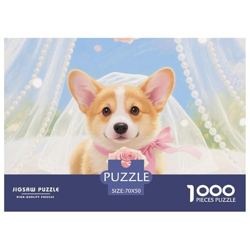 Corgi 1000 Teile Puzzle Haustier Hund Für Die Ganze Familie Entspannend Detailreich Spielzeug Lernspiel 70x50cm/1000pcs von OJASDBDJE