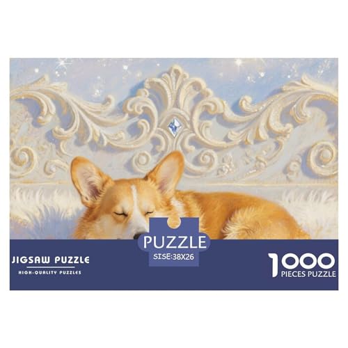 Corgi 1000 Teile Puzzle Haustier Hund Für Die Ganze Familie Entspannend Detailreich Spielzeug Pädagogisches Spiel 38x26cm/1000pcs von OJASDBDJE