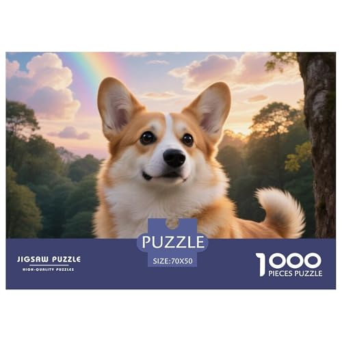 Corgi 1000 Teile Puzzle Haustier Hund Für Die Ganze Familie Entspannend Detailreich Spielzeug Pädagogisches Spiel 70x50cm/1000pcs von OJASDBDJE