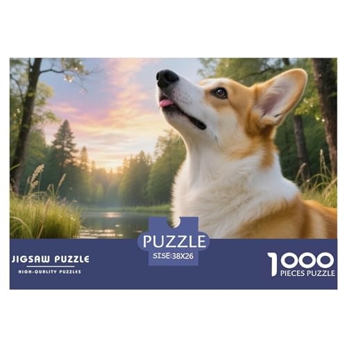 Corgi 1000 Teile Puzzle Haustier Hund Für Die Ganze Familie Herausforderung Detailreich Spaß Lernspiel 38x26cm/1000pcs von OJASDBDJE