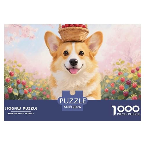 Corgi 1000 Teile Puzzle Haustier Hund Für Die Ganze Familie Herausforderung Detailreich Spielzeug Lernspiel 38x26cm/1000pcs von OJASDBDJE