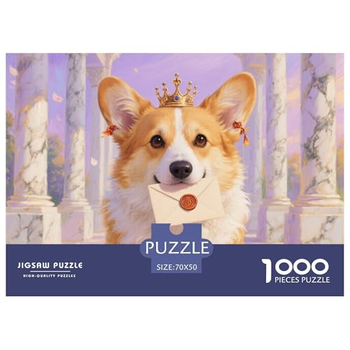 Corgi 1000 Teile Puzzle Haustier Hund Für Die Ganze Familie Herausforderung Detailreich Spielzeug Pädagogisches Spiel 70x50cm/1000pcs von OJASDBDJE