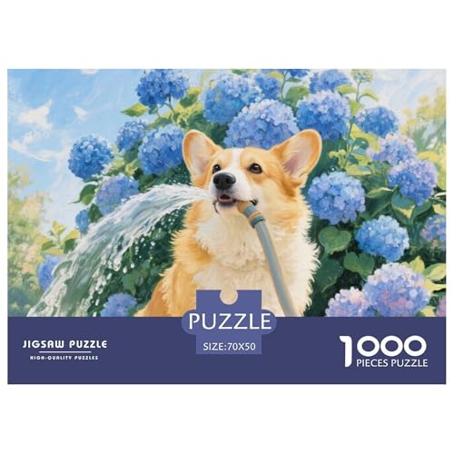 Corgi 1000 Teile Puzzle Haustier Hund Für Kinder Ab 12 Jahren Entspannend Detailreich Spielzeug Lernspiel 70x50cm/1000pcs von OJASDBDJE
