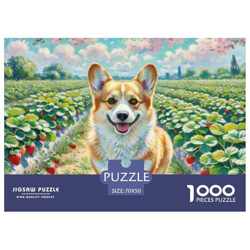 Corgi 1000 Teile Puzzle Haustier Hund Geschenke Für Frauen/Männer Herausforderung Detailreich Spielzeug Pädagogisches Spiel 70x50cm/1000pcs von OJASDBDJE