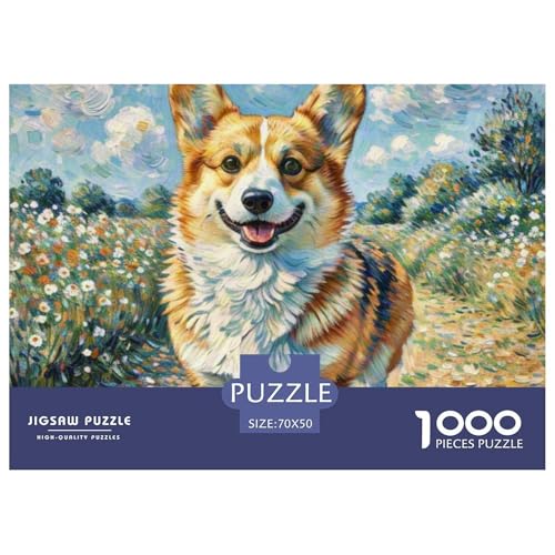 Corgi 1000 Teile Puzzle Haustier Hund Geschenke Für Frauen/Männer Herausforderung Premium-Qualität Spielzeug Lernspiel 70x50cm/1000pcs Corgi 1000 Teile Puzzle Haustier Hund Geschenke Für Frauen/Männer Herausforderung Premium-Qualität Spielzeug Lernspiel 70x50cm/1000pcs von OJASDBDJE