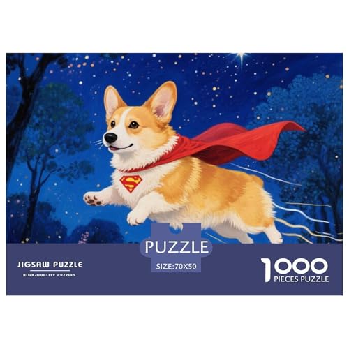 Corgi 1000 Teile Puzzles Haustier Hund Für Kinder Ab 12 Jahren Entspannend Detailreich Spaß Lernspiel 70x50cm/1000pcs von OJASDBDJE