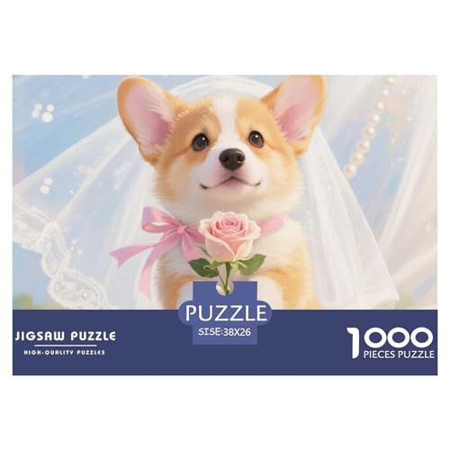 Corgi 1000 Teile Puzzles Haustier Hund Für Kinder Ab 12 Jahren Entspannend Detailreich Spielzeug Lernspiel 38x26cm/1000pcs von OJASDBDJE