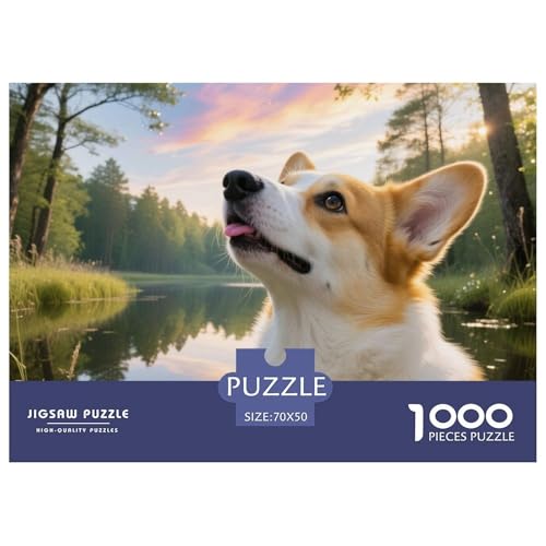 Corgi 1000 Teile Puzzles Haustier Hund Für Kinder Ab 12 Jahren Entspannend Detailreich Spielzeug Lernspiel 70x50cm/1000pcs von OJASDBDJE