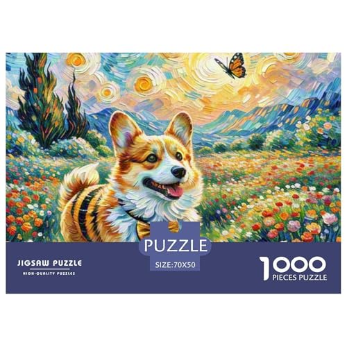 Corgi 1000 Teile Puzzles Haustier Hund Für Kinder Ab 12 Jahren Entspannend Detailreich Spielzeug Lernspiel 70x50cm/1000pcs von OJASDBDJE