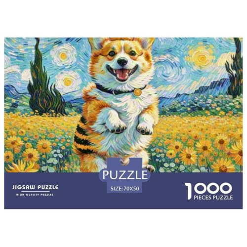 Corgi 1000 Teile Puzzles Haustier Hund Für Kinder Ab 12 Jahren Entspannend Detailreich Spielzeug Lernspiel 70x50cm/1000pcs von OJASDBDJE