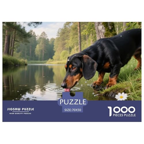 Dachshund 1000 Teile Puzzle Haustier Hund Für Die Ganze Familie Entspannend Detailreich Spielzeug Pädagogisches Spiel 70x50cm/1000pcs Dachshund 1000 Teile Puzzle Haustier Hund Für Die Ganze Familie Entspannend Detailreich Spielzeug Pädagogisches Spiel 70x50cm/1000pcs von OJASDBDJE