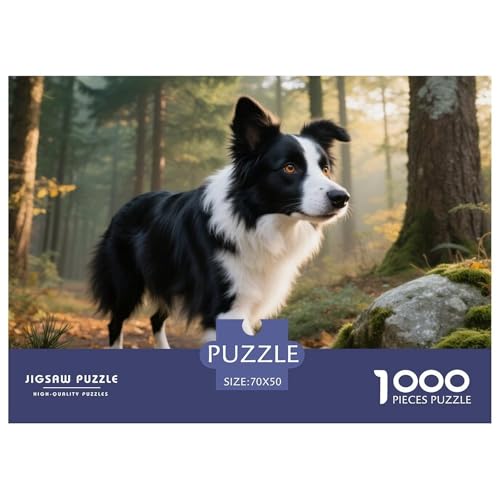 Der Der Border Collie 1000 Teile Puzzle Haustier Hund Für Die Ganze Familie Entspannend Detailreich Spielzeug Lernspiel 70x50cm/1000pcs von OJASDBDJE
