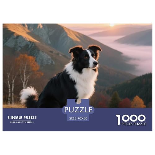 Der Der Border Collie 1000 Teile Puzzle Haustier Hund Geschenke Für Frauen/Männer Entspannend Detailreich Spaß Lernspiel 70x50cm/1000pcs von OJASDBDJE