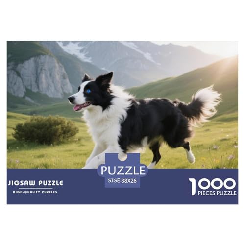 Der Der Border Collie 1000 Teile Puzzle Haustier Hund Geschenke Für Frauen/Männer Herausforderung Detailreich Spielzeug Lernspiel 38x26cm/1000pcs von OJASDBDJE