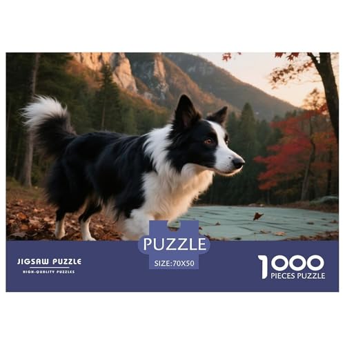 Der Der Border Collie 1000 Teile Puzzle Haustier Hund Geschenke Für Frauen/Männer Herausforderung Premium-Qualität Spielzeug Lernspiel 70x50cm/1000pcs von OJASDBDJE