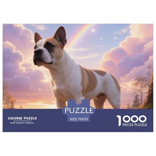 Der Der Bull Terrier 1000 Teile Puzzle Haustier Hund Für Die Ganze Familie Entspannend Detailreich Spaß Pädagogisches Spiel 70x50cm/1000pcs von OJASDBDJE