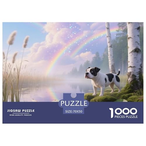 Der Der Bull Terrier 1000 Teile Puzzle Haustier Hund Für Die Ganze Familie Herausforderung Detailreich Spaß Pädagogisches Spiel 70x50cm/1000pcs von OJASDBDJE