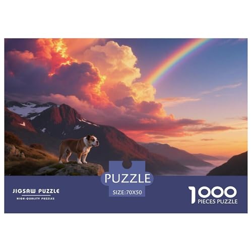 Der Der Bull Terrier 1000 Teile Puzzle Haustier Hund Geschenke Für Frauen/Männer Entspannend Premium-Qualität Spaß Lernspiel 70x50cm/1000pcs von OJASDBDJE