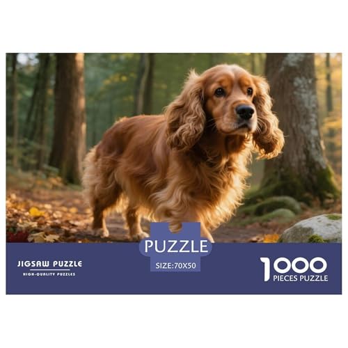 Der Der Cocker Spaniel 1000 Teile Puzzle Haustier Hund Für Die Ganze Familie Entspannend Premium-Qualität Spielzeug Pädagogisches Spiel 70x50cm/1000pcs von OJASDBDJE