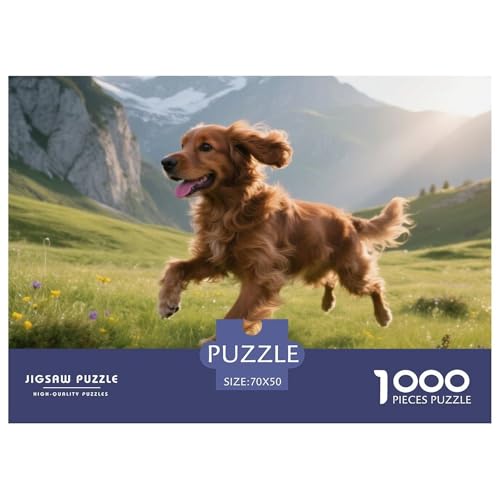 Der Der Cocker Spaniel 1000 Teile Puzzle Haustier Hund Geschenke Für Frauen/Männer Entspannend Detailreich Spielzeug Lernspiel 70x50cm/1000pcs von OJASDBDJE