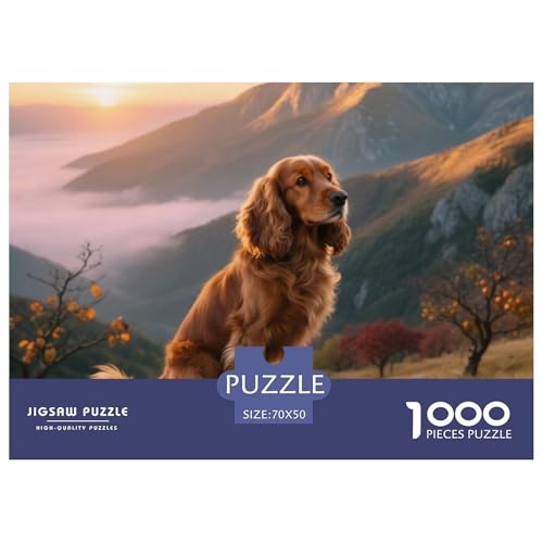 Der Der Cocker Spaniel 1000 Teile Puzzle Haustier Hund Geschenke Für Frauen/Männer Herausforderung Detailreich Spielzeug Lernspiel 70x50cm/1000pcs von OJASDBDJE