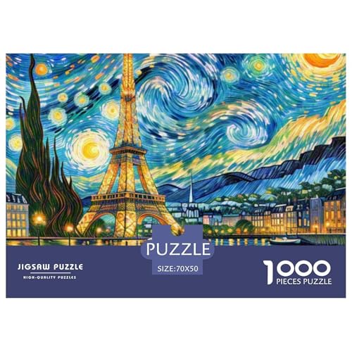 Der Eiffelturm 1000 Teile Puzzle Architektur Für Die Ganze Familie Entspannend Detailreich Spaß Lernspiel 70x50cm/1000pcs von OJASDBDJE