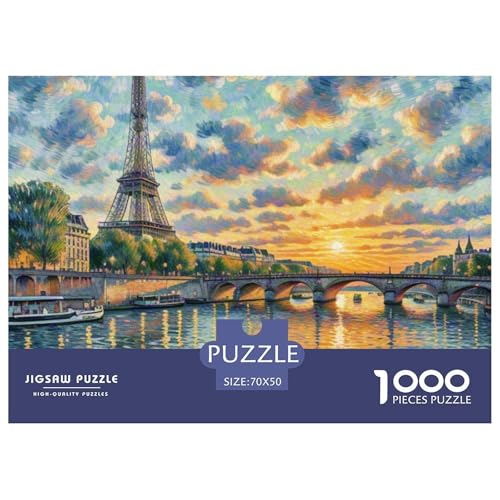 Der Eiffelturm 1000 Teile Puzzle Architektur Für Kinder Ab 12 Jahren Herausforderung Detailreich Spaß Pädagogisches Spiel 70x50cm/1000pcs von OJASDBDJE