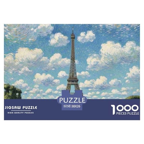 Der Eiffelturm 1000 Teile Puzzle Architektur Geschenke Für Frauen/Männer Herausforderung Detailreich Spielzeug Lernspiel 38x26cm/1000pcs von OJASDBDJE