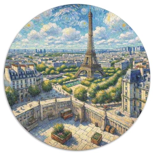 Der Eiffelturm Mit 1000 Teilen Puzzle Architektur Circular Puzzle Für Erwachsene Und Kinder Pädagogisches Für Erwachsene Kinder Buntes Tier Geschenke 1000pcs (67.5x67.5cm) von OJASDBDJE