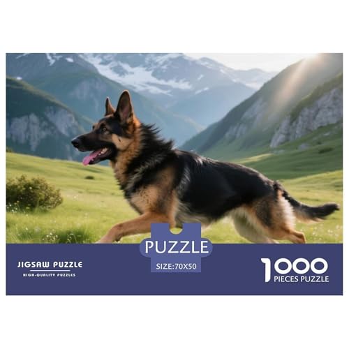 Deutscher Schäfer 1000 Teile Puzzle Haustier Hund Geschenke Für Frauen/Männer Herausforderung Premium-Qualität Spielzeug Lernspiel 70x50cm/1000pcs Deutscher Schäfer 1000 Teile Puzzle Haustier Hund Geschenke Für Frauen/Männer Herausforderung Premium-Qualität Spielzeug Lernspiel 70x50cm/1000pcs von OJASDBDJE