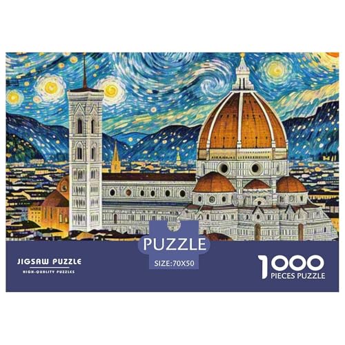 Die Florentiner Kathedrale 1000 Teile Puzzle Architektur Für Die Ganze Familie Entspannend Detailreich Spaß Lernspiel 70x50cm/1000pcs von OJASDBDJE