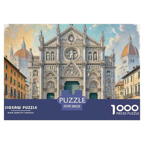 Die Florentiner Kathedrale 1000 Teile Puzzle Architektur Für Die Ganze Familie Entspannend Detailreich Spaß Pädagogisches Spiel 38x26cm/1000pcs von OJASDBDJE