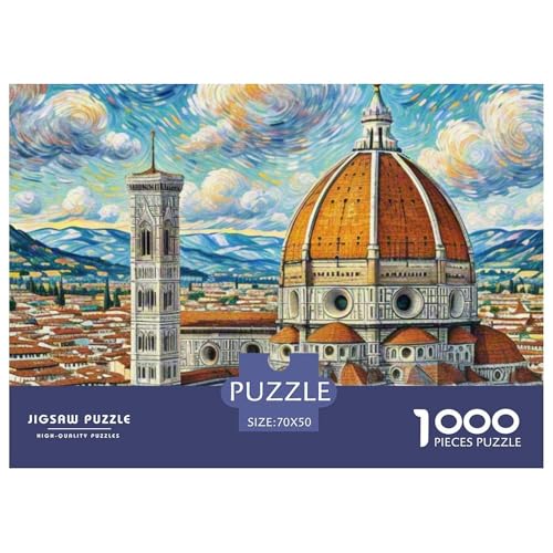 Die Florentiner Kathedrale 1000 Teile Puzzle Architektur Geschenke Für Frauen/Männer Herausforderung Detailreich Spaß Lernspiel 70x50cm/1000pcs von OJASDBDJE