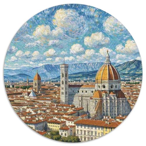 Die Florentiner Kathedrale 1000 Teile Puzzle Architektur Rundes Puzzle Geeignet Ab 12 Jahren Pädagogisches Für Erwachsene Kinder Buntes Tier Geschenke 1000pcs (67.5x67.5cm) von OJASDBDJE