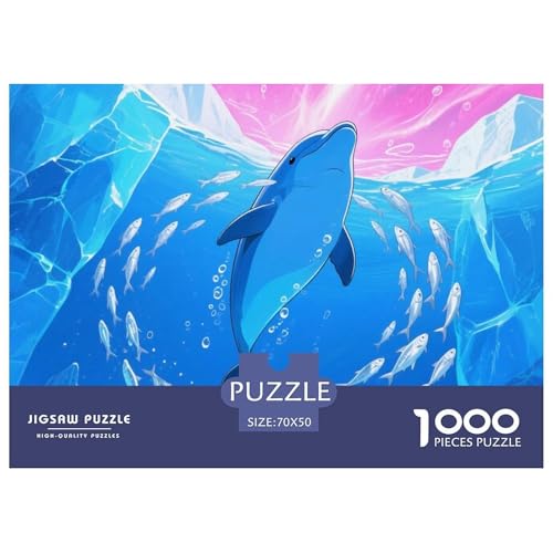 Dolphin Tauchen 1000 Teile Puzzle Tier Für Die Ganze Familie Entspannend Detailreich Spielzeug Lernspiel 70x50cm/1000pcs von OJASDBDJE
