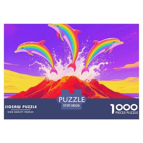 Dolphin Tauchen 1000 Teile Puzzle Tier Für Die Ganze Familie Entspannend Detailreich Spielzeug Pädagogisches Spiel 38x26cm/1000pcs von OJASDBDJE
