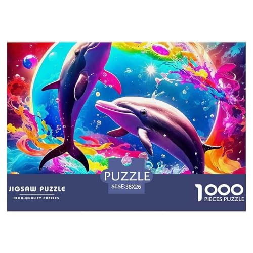 Dolphin Tauchen 1000 Teile Puzzle Tier Für Die Ganze Familie Entspannend Detailreich Spielzeug Pädagogisches Spiel 38x26cm/1000pcs von OJASDBDJE