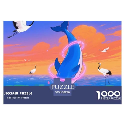 Dolphin Tauchen 1000 Teile Puzzles Tier Für Kinder Ab 12 Jahren Entspannend Detailreich Spaß Lernspiel 38x26cm/1000pcs von OJASDBDJE