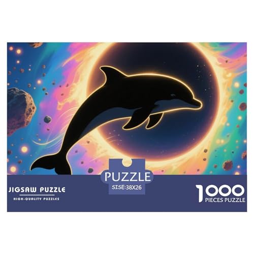 Dolphin Tauchen 1000 Teile Puzzles Tier Für Kinder Ab 12 Jahren Entspannend Detailreich Spielzeug Lernspiel 38x26cm/1000pcs von OJASDBDJE