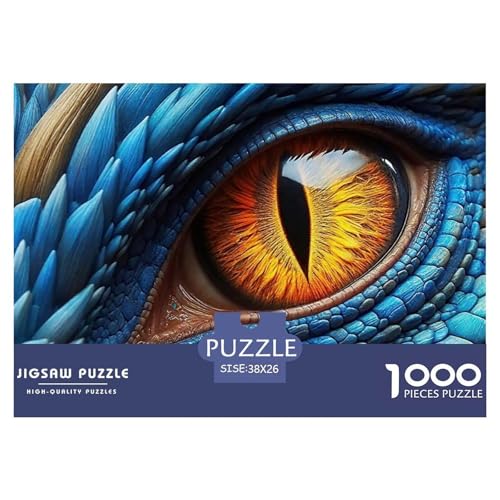 Drachenaugen 1000 Teile Puzzle Mythology Für Die Ganze Familie Entspannend Premium-Qualität Spielzeug Lernspiel 38x26cm/1000pcs von OJASDBDJE
