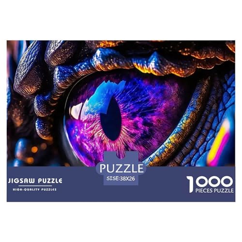 Drachenaugen 1000 Teile Puzzle Mythology Für Die Ganze Familie Herausforderung Detailreich Spielzeug Lernspiel 38x26cm/1000pcs von OJASDBDJE
