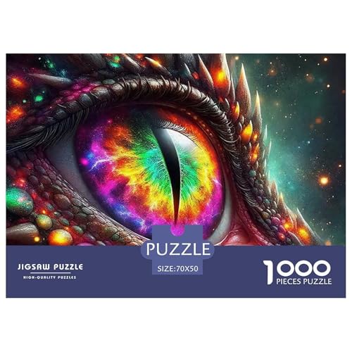 Drachenaugen 1000 Teile Puzzle Mythology Für Kinder Ab 12 Jahren Entspannend Premium-Qualität Spielzeug Lernspiel 70x50cm/1000pcs von OJASDBDJE