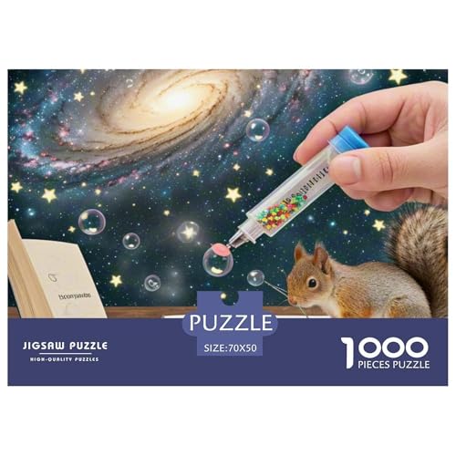 Dream Binder Eichhörnchen 1000 Teile Puzzle Magische Fantasie Geschenke Für Frauen/Männer Entspannend Detailreich Spaß Pädagogisches Spiel 70x50cm/1000pcs von OJASDBDJE