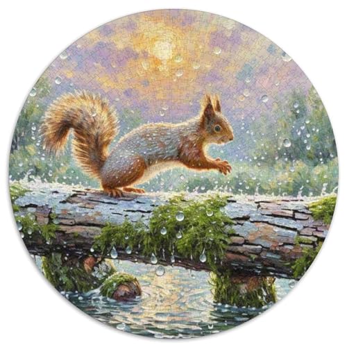 Eichhörnchen 1000 Teile Puzzle Tiere Circular Puzzle Für Erwachsene Und Kinder Pädagogisches Für Erwachsene Kinder Buntes Tier Stressabbau-Spielzeug 1000pcs (67.5x67.5cm) von OJASDBDJE