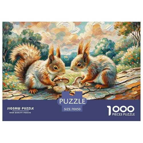 Eichhörnchen 1000 Teile Puzzle Tiere Geschenke Für Frauen/Männer Herausforderung Premium-Qualität Spielzeug Lernspiel 70x50cm/1000pcs Eichhörnchen 1000 Teile Puzzle Tiere Geschenke Für Frauen/Männer Herausforderung Premium-Qualität Spielzeug Lernspiel 70x50cm/1000pcs von OJASDBDJE