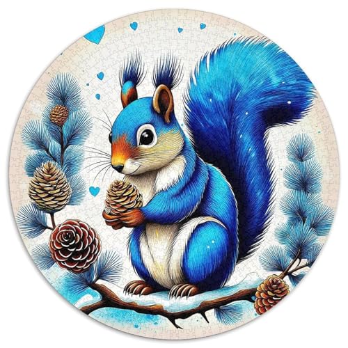 Eichhörnchen 1000 Teile Puzzles Runde Kreispuzzles Für Erwachsene Und Kinder Pädagogisches Für Erwachsene Kinder Buntes Tier Geschenke 1000pcs (67.5x67.5cm) von OJASDBDJE